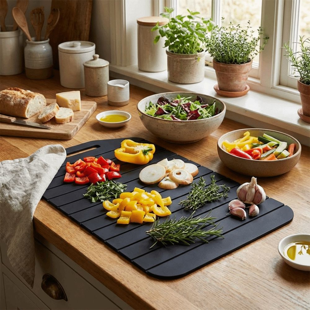 Food Prep Mat - Non-Stick Folding Cutting Board Flexible Easy