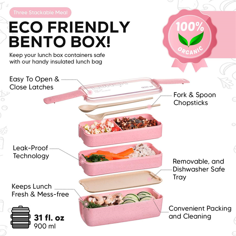 3-In-1 Compartment Wheat Straw - Meal Prep Kits 评论和价格