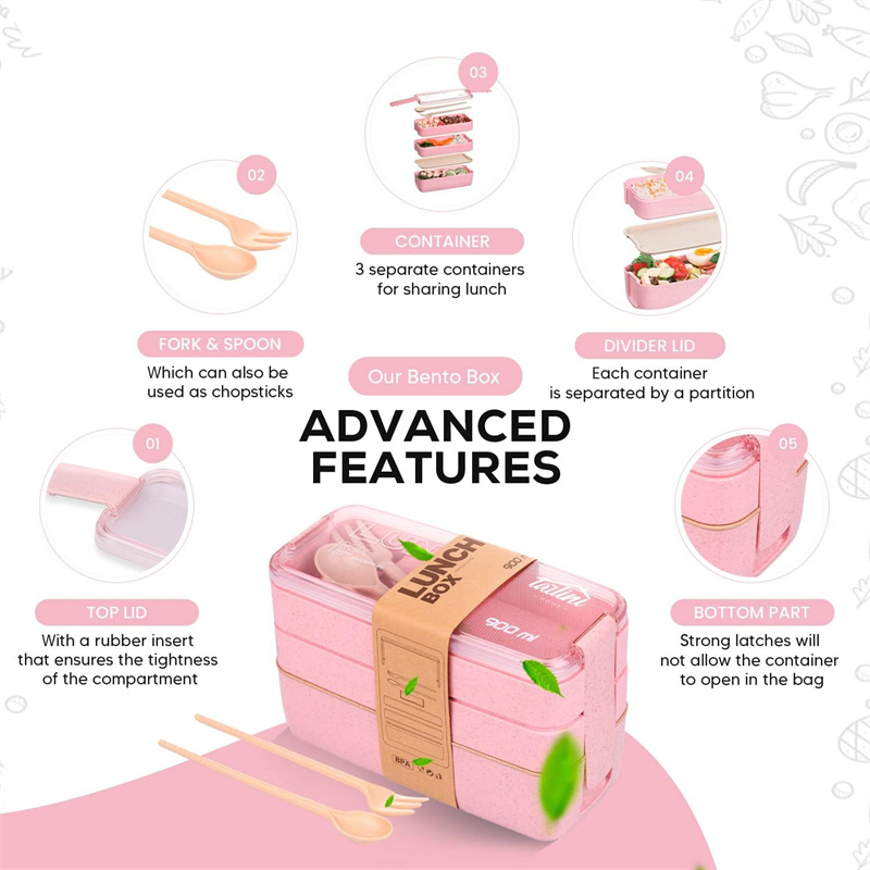 3-In-1 Compartment Wheat Straw - Meal Prep Kits 评论和价格