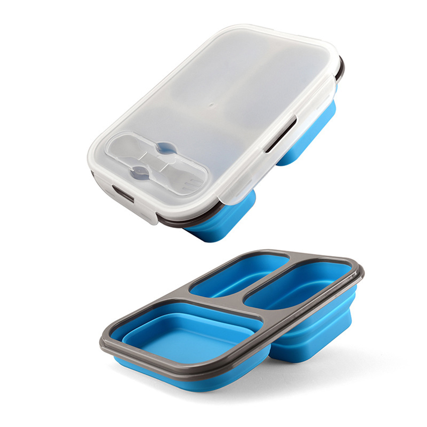 1100ml Foldable Silicone Lunch - Meal Prep Kits 评论和价格
