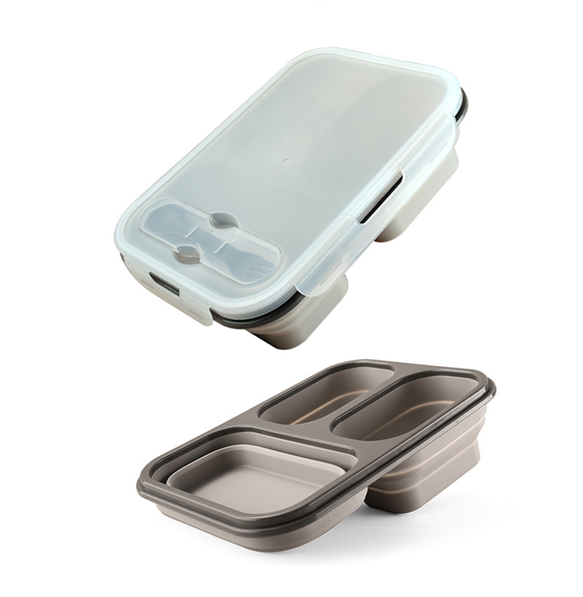 1100ml Foldable Silicone Lunch - Meal Prep Kits 评论和价格