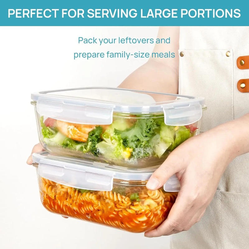 18 Pack Glass Food Storage Con - Meal Prep Kits 评论和价格